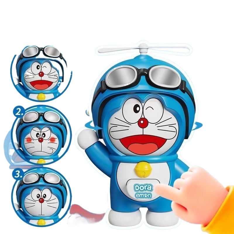 Kids Toys Doll - Doraemon Face‑Changing Doll Press Deformable Figure