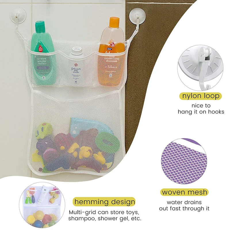 Shower Bath Toys White Pink Ba - огляд і ціна Kids Storage Toys
