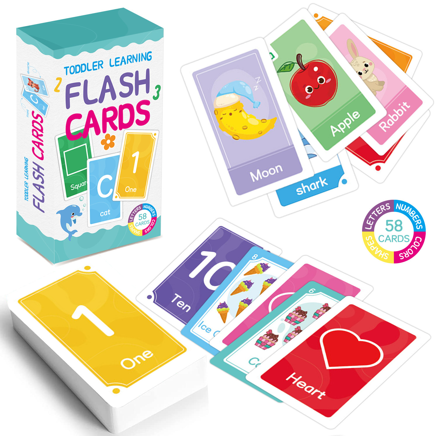 58 Pcs ABC Alphabet Flashcards - огляд і ціна Card Game Kids