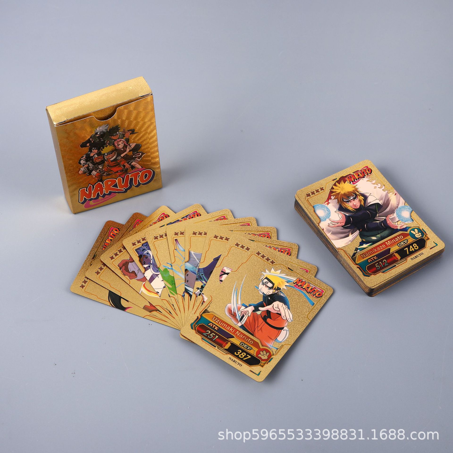 55pcs Naruto Card Gold English - огляд і ціна Card Game Kids