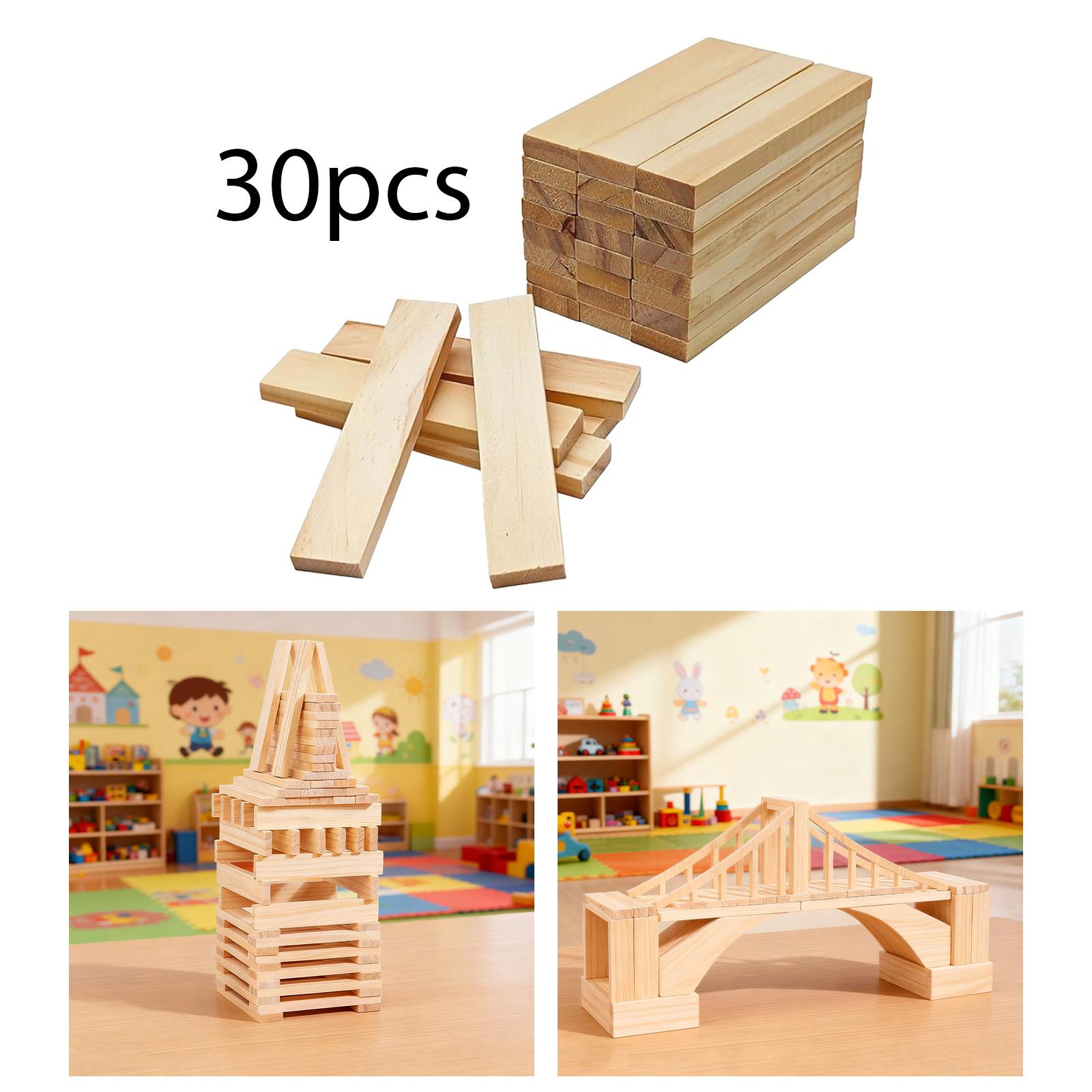 Wooden Blocks for Crafts Compa - огляд і ціна Wooden Blocks Stacking