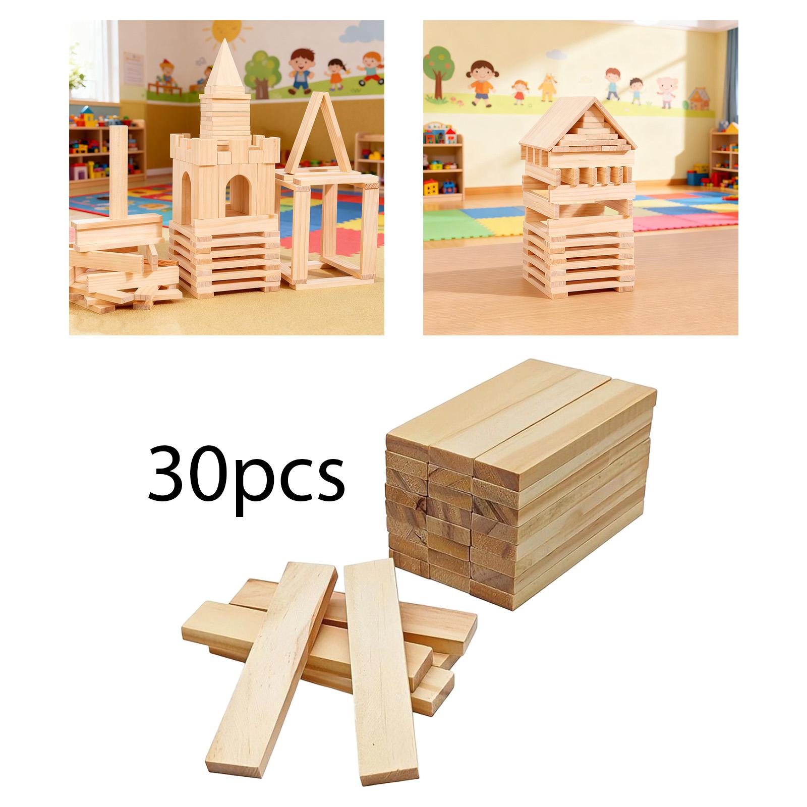 Wooden Blocks for Crafts Compa - огляд і ціна Wooden Blocks Stacking