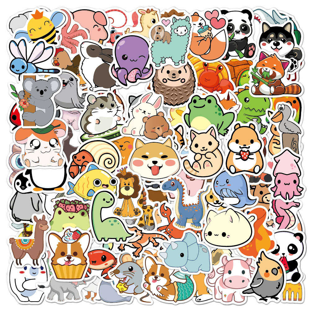 100pcs Funny Animal Stickers C - огляд і ціна Kids Toys Logo