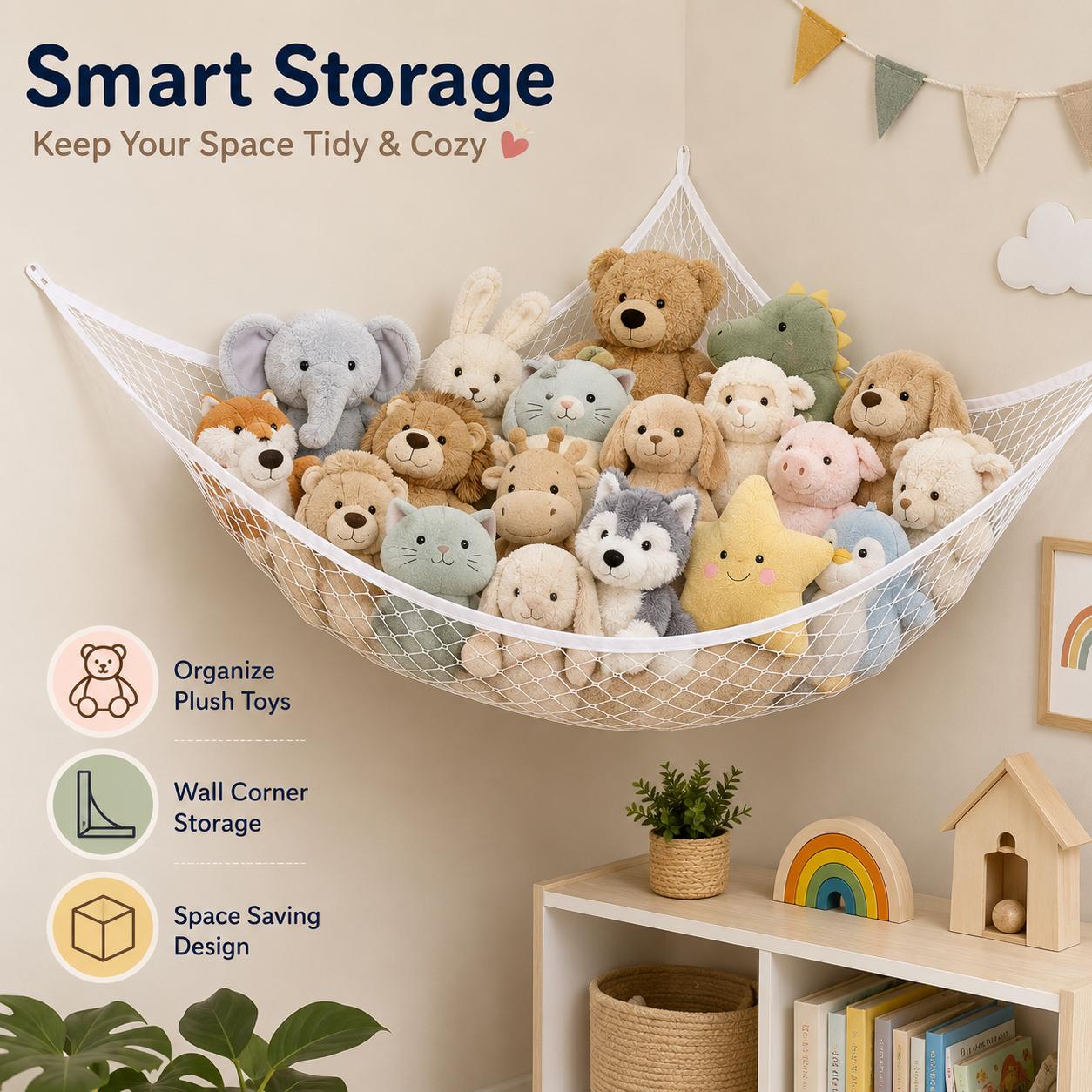 Mesh Toy Storage Hammock Hangi - огляд і ціна Kids Storage Toys