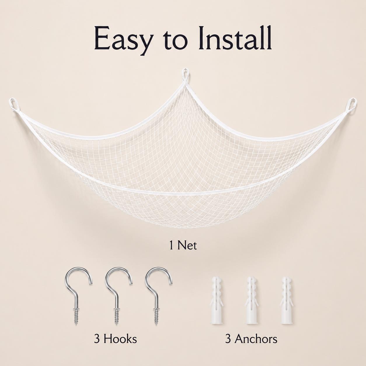 Mesh Toy Storage Hammock Hangi - огляд і ціна Kids Storage Toys