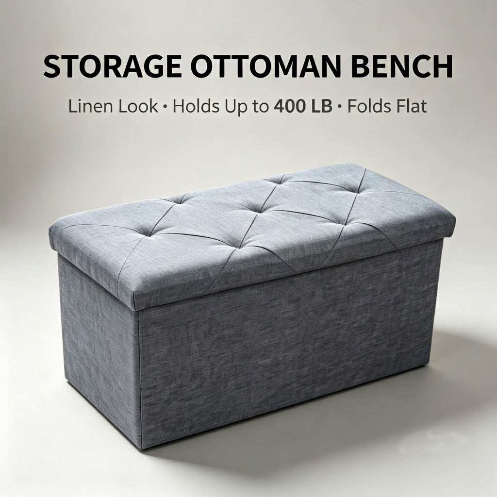 Folding Storage Ottoman Bench  - огляд і ціна Wooden Blocks Stacking