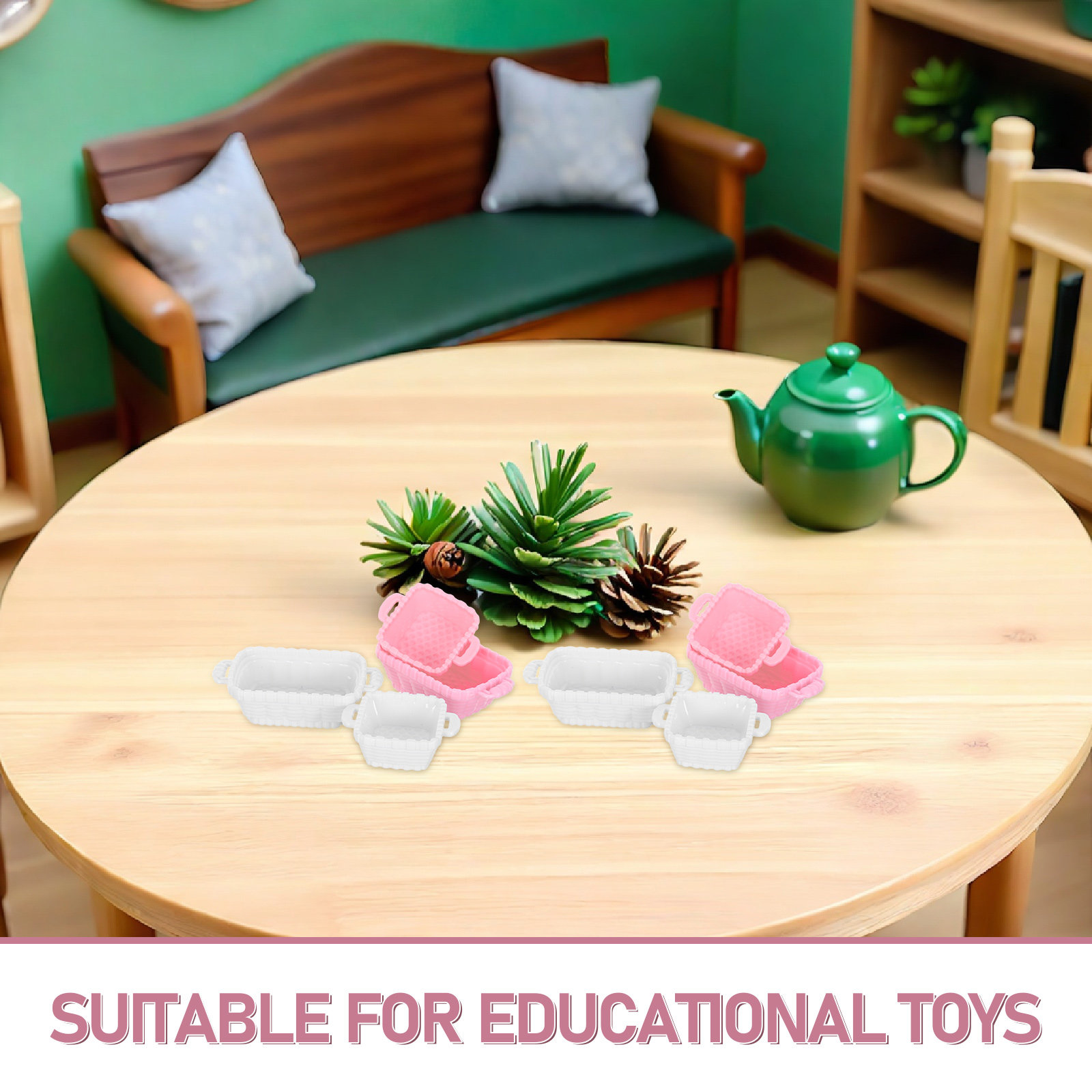 80Pcs Miniature Basket Set Rea - огляд і ціна Play Kitchen Set