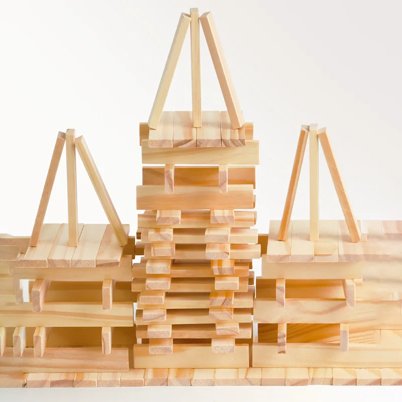 100PCS Classic Wooden Building - огляд і ціна Wooden Blocks Stacking