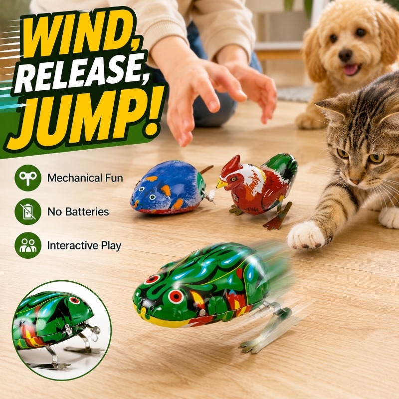 Traditional Wind Up Jumping Fr - огляд і ціна Kids Toys Vintage