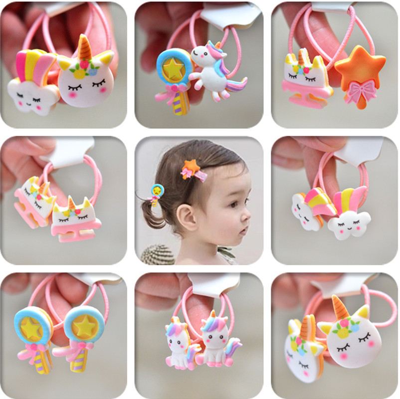 2PCS Cartoon Cute Rainbow Whit - огляд і ціна Kids Toys Horse