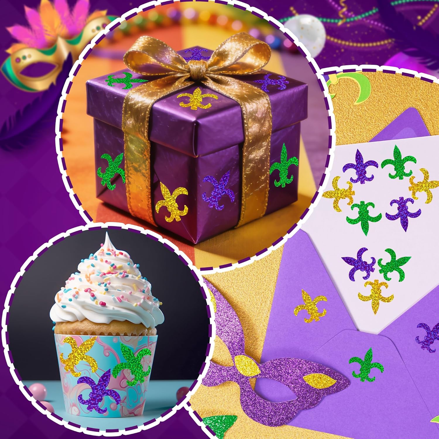500Pcs Mardi Gras Stickers for - огляд і ціна Laser Tag Set Kids